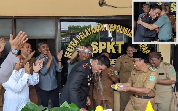 Perayaan HUT Bhayangkara ke-78, Kapten Hadi Guyur Kapolsek Gempol